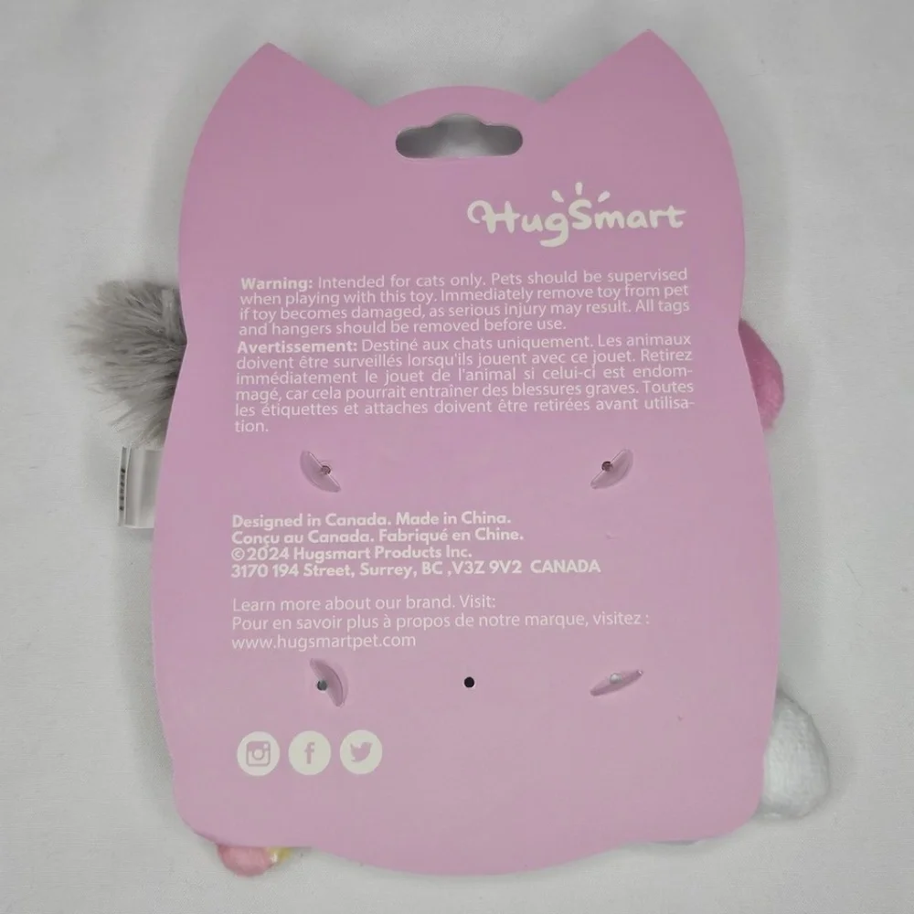 New Hugsmart Meow Buddies Crazy Catcher Rainbow Unicorn Cat Toy Catnip Treat